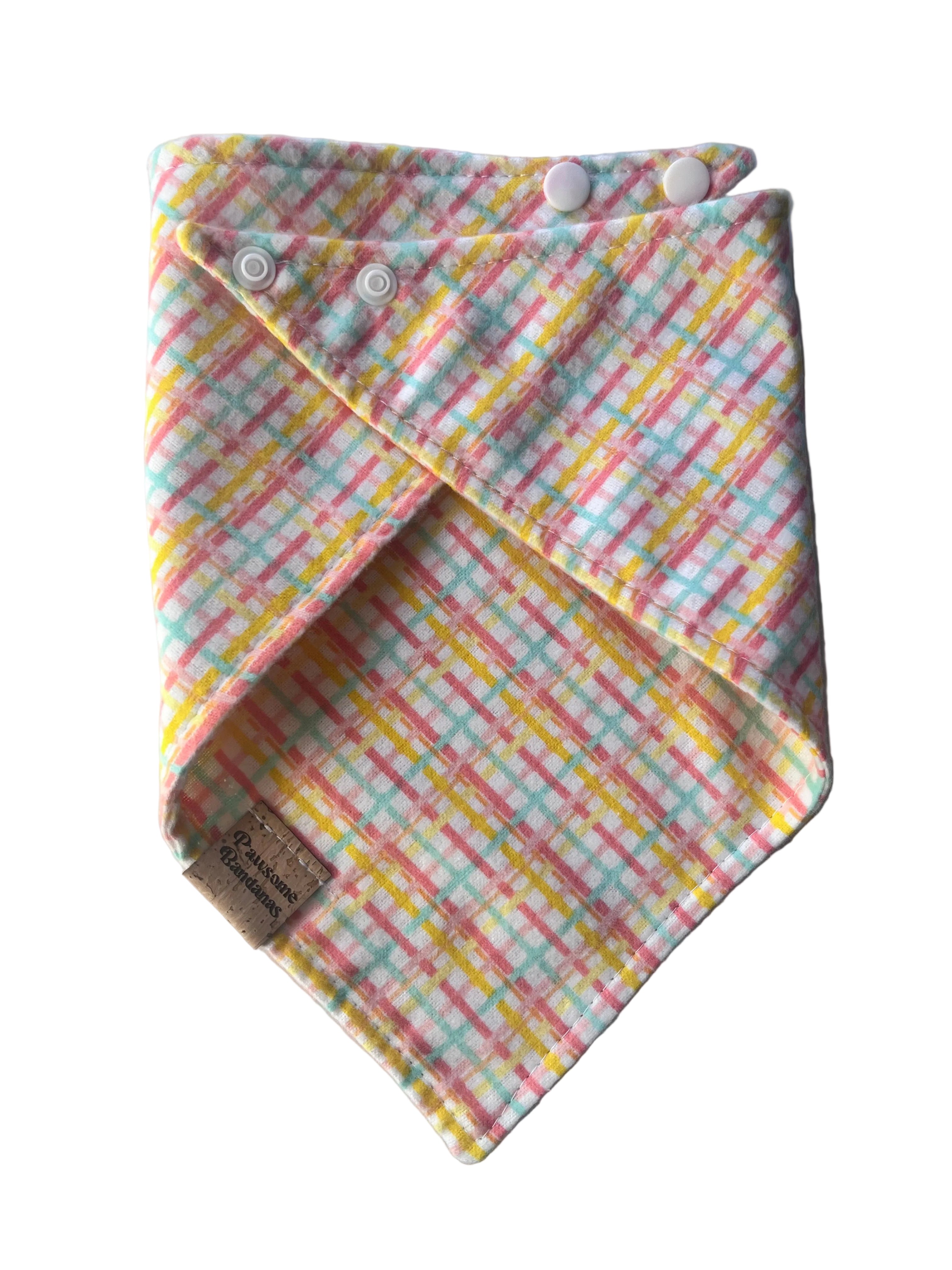 Candy Plaid - Fleece bandana